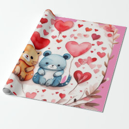 Valentine's Day Rotherherts Wrapping Paper Geschenkpapier