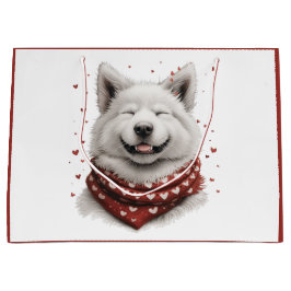 Valentines Day Samoyed Dog Große Geschenktüte