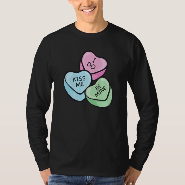 Valentine's Day Saying Hearts T-Shirt (Vorderseite)