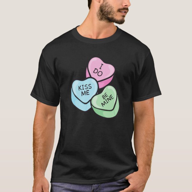 Valentine's Day Saying Hearts T-Shirt (Vorderseite)