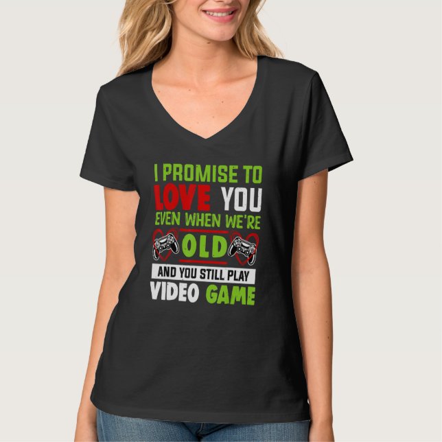 Valentine's Day Saying Video Gamers Quote Graphic T-Shirt (Vorderseite)