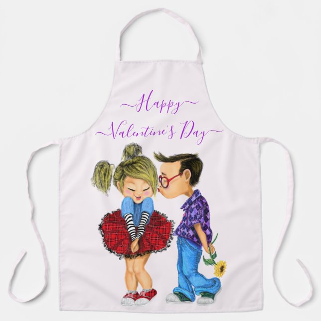 Valentine's Day Schürze Geschenk Couple Liebe - Ki (Vorderseite)