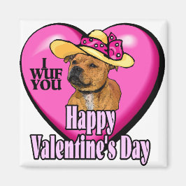 Valentine's Day Staffordshire Bull Terrier Magnet