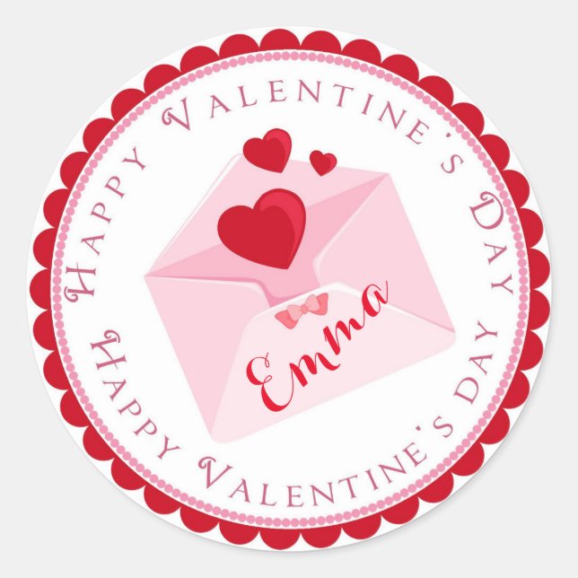 Valentine's Day Stickers Goodie Bags (Vorderseite)