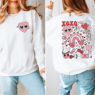 Valentine's Day Sweatshirt Back & Front Print