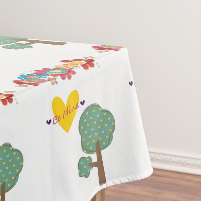 Valentine's Day Tablecloth Be Mine Hearts Tischdecke (Beispiel)