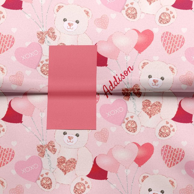 Valentine's Day Teddy Bear XOXO Herzmuster Seidenpapier (Von Creator hochgeladen)