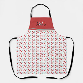 Valentine's Day Theme Herz Confetti Muster Schürze