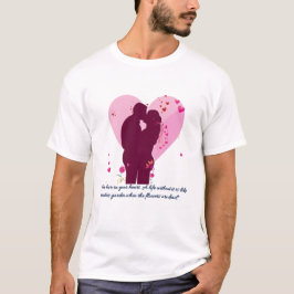 Valentine's Day Theme Paar Design T-Shirt