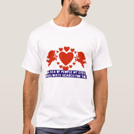 Valentine's Day Theme Paar Design T-Shirt
