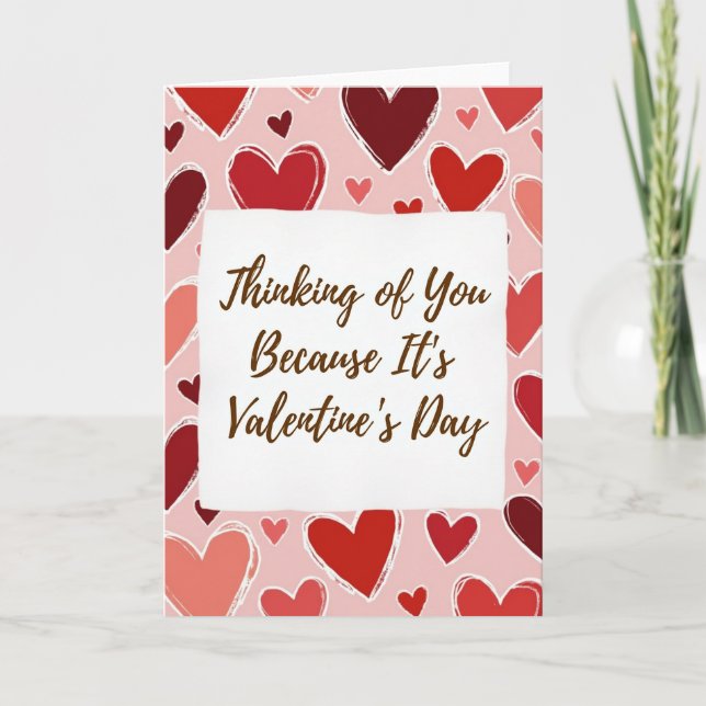 Valentines Day Thinking Of You Card Karte (Vorderseite)