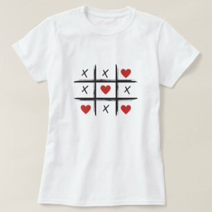 Valentine's day tic tac toe herzen kisses T-Shirt