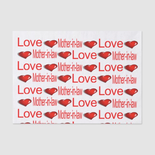 Valentine's Day Tissue Paper Liebe Mutter im Recht Seidenpapier (Vorderseite)