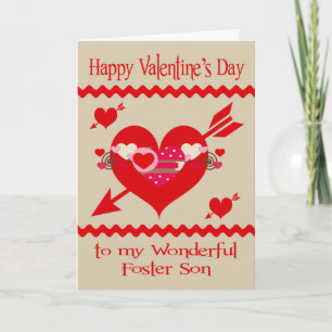 Valentine's Day To Foster Son Feiertagskarte
