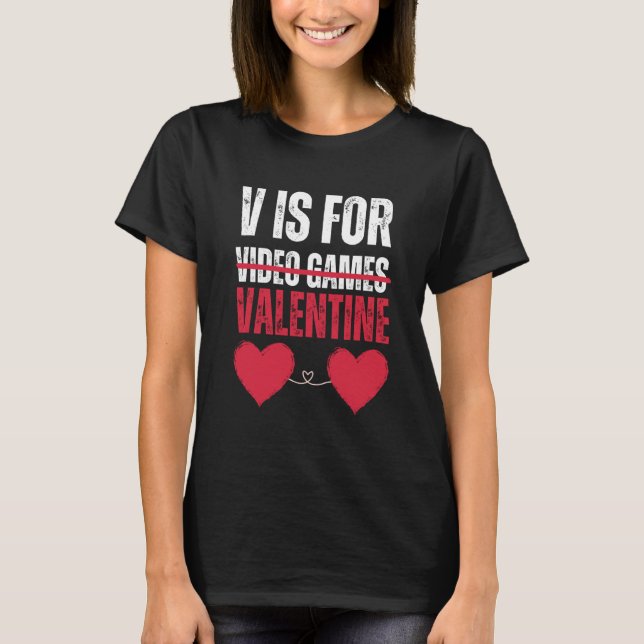 Valentine's Day  Video Games Women And Men 2023 Re T-Shirt (Vorderseite)