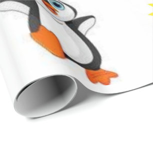 Valentine's Day Wrapping Paper Pinguin Hearts Geschenkpapier