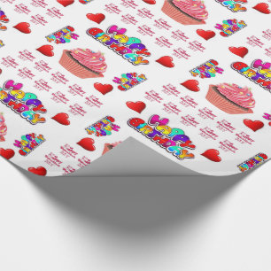 Valentine's Day Wrapping Papier Glücklich Geburtst Geschenkpapier
