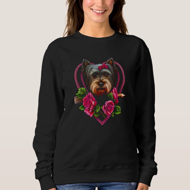 Valentine's day Yorkshire Terrier Dog Valentine  3 Sweatshirt (Vorderseite)