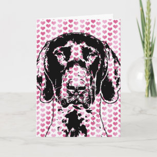 Valentines-Deutscher Shorthair Feiertagskarte