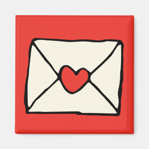 Valentines Doodles Rotes Herz Liebe Clip Art Magnet