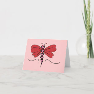 Valentines Dragonfly-Blindnotenkarte Feiertagskarte