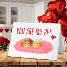 Valentine's for Best Friend, Cute Funny Vegetables