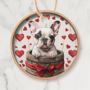 Valentines French Bulldog Geschenkanhänger