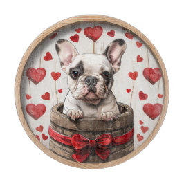Valentines French Bulldog Schneidebrett