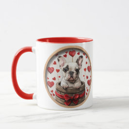 Valentines French Bulldog Tasse