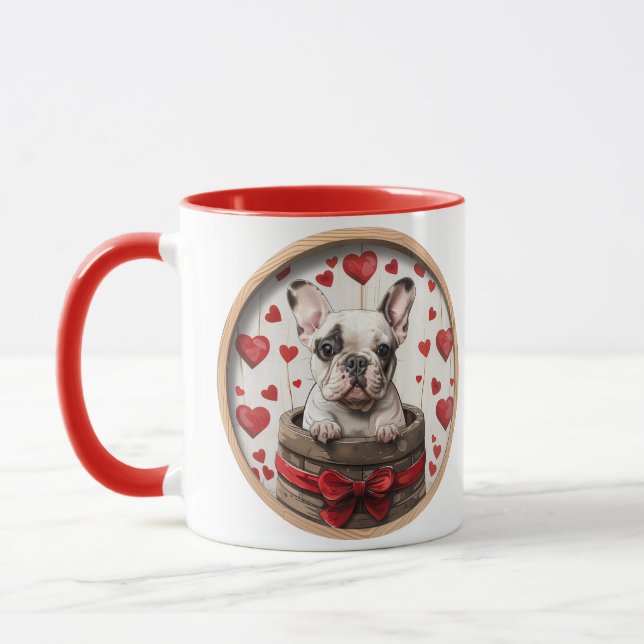 Valentines French Bulldog Tasse (Links)