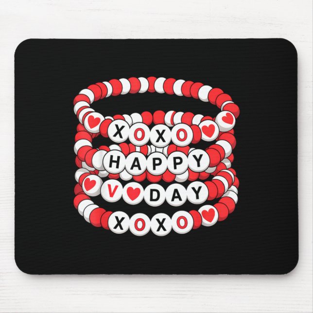 Valentines Friendship Bracelets Valentines Women K Mousepad (Vorne)