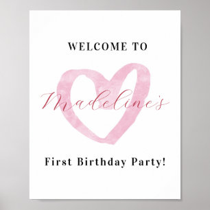 Valentines Geschenk Geburtstag Begrüßungszeichen Poster