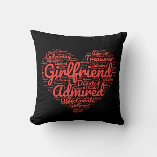 Valentines Girlfriend-Geschenk Kissen (Vorderseite)