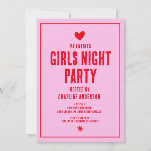 Valentines Girls Night Party Einladung