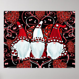 VALENTINES GNOMES POSTER