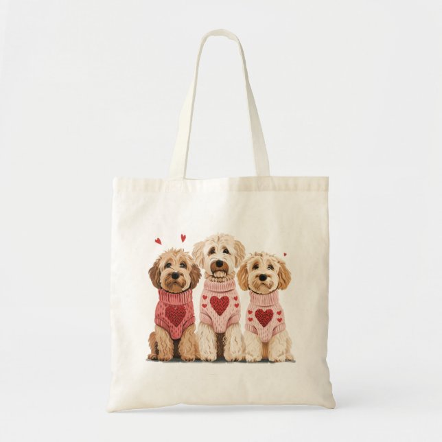 Valentines Goldendoodle Hunde Tragetasche (Vorne)