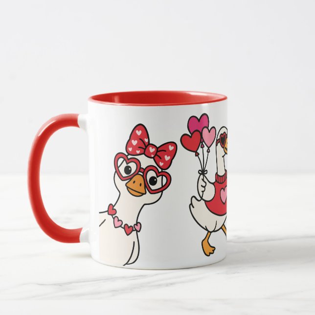 Valentines Goose  Tasse (Links)