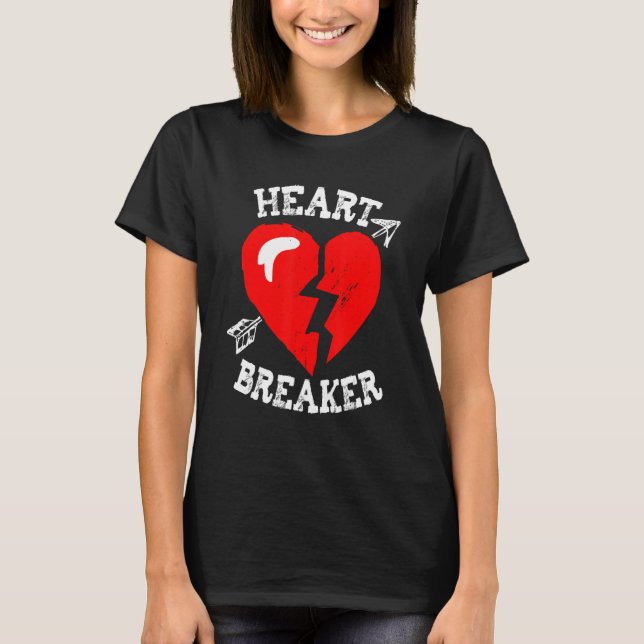 Valentine's Heart Breaker Funny Valentine's Day Ma T-Shirt (Vorderseite)