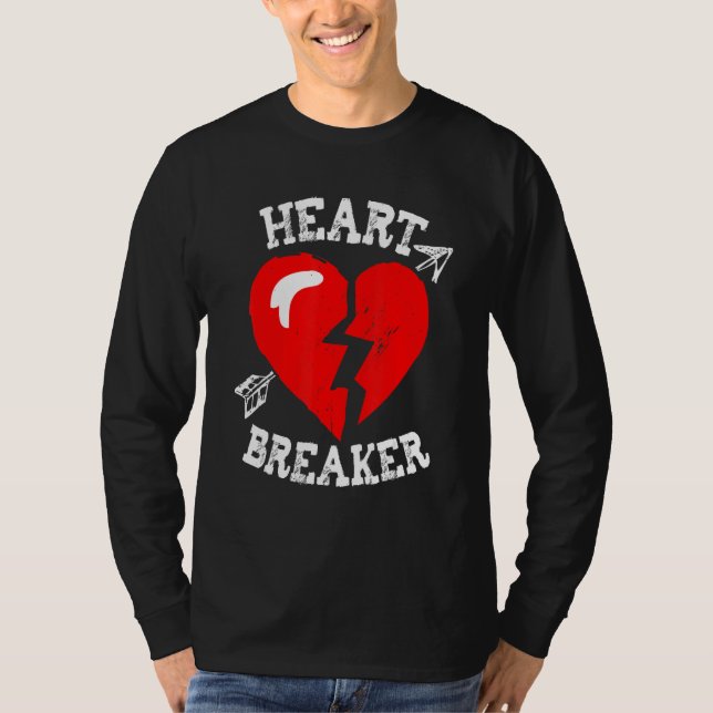 Valentine's Heart Breaker Funny Valentine's Day Ma T-Shirt (Vorderseite)