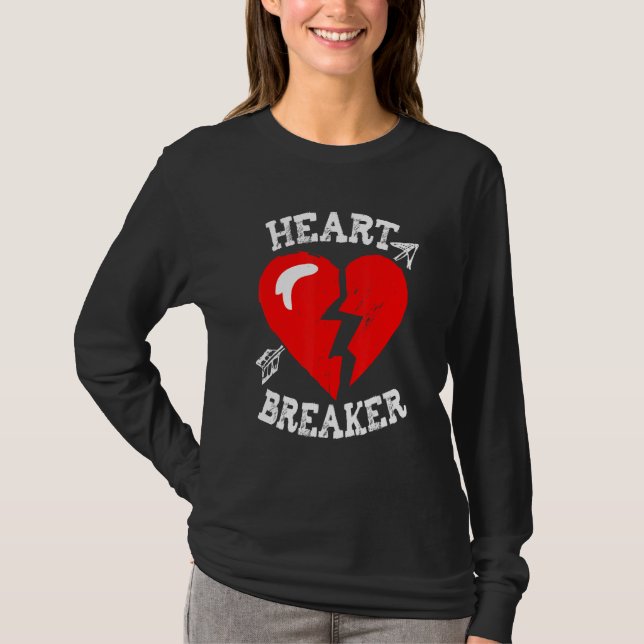 Valentine's Heart Breaker Funny Valentine's Day Ma T-Shirt (Vorderseite)