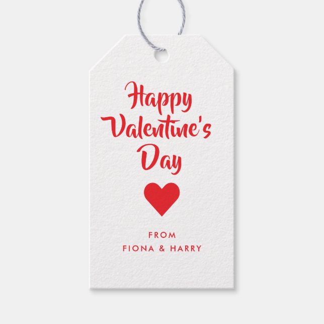 Valentines Heart Gift Tags Geschenkanhänger (Vorderseite)