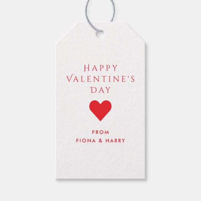Valentines Heart Gift Tags Geschenkanhänger (Vorderseite)