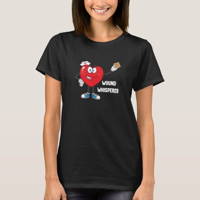 Valentine's Heart Hospital Worker Wound Whisperer T-Shirt (Vorderseite)