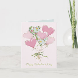 Valentine's Heart Pink and Green Heart Balloons