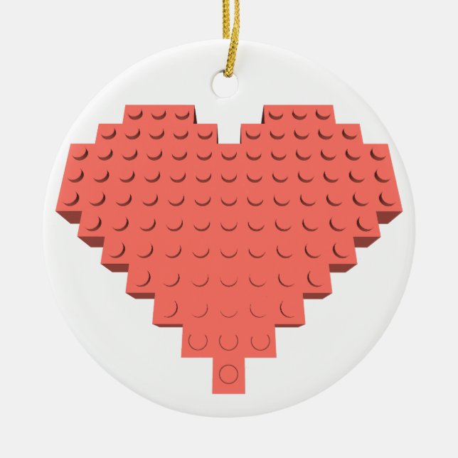 Valentines Heart Shape-Ornamente Keramik Ornament (Vorne)