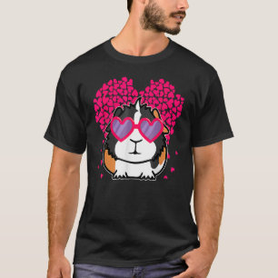 Valentines Hearts Guinea Pig Valentine Day T-Shirt