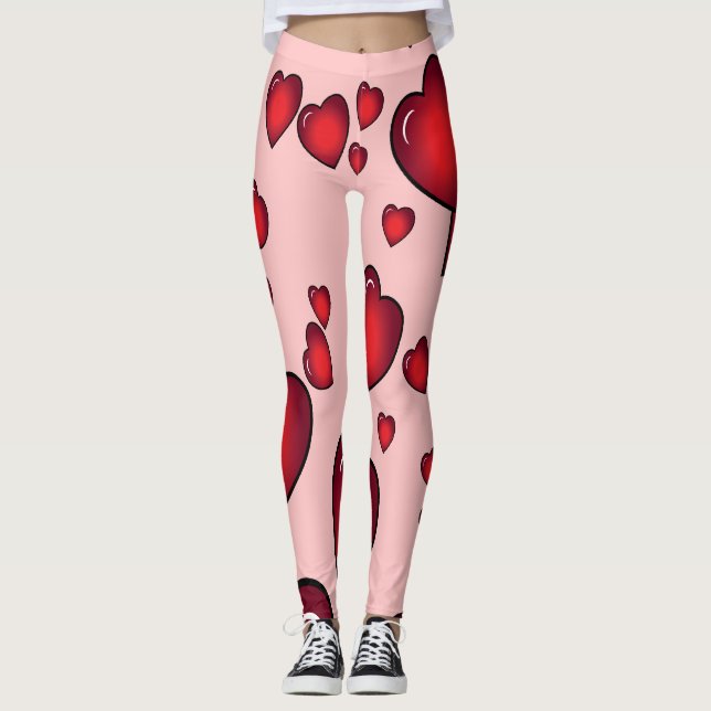 Valentines Hearts Leggings (Vorderseite)