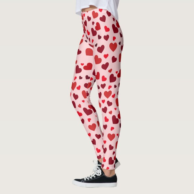 Valentine's Hearts Pattern Leggings (Links)