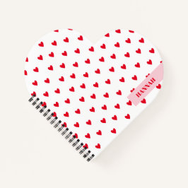 Valentines Herz Retro Notizbuch