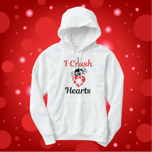 Valentine's I Crush Hearts niedliche Spinne Hoodie